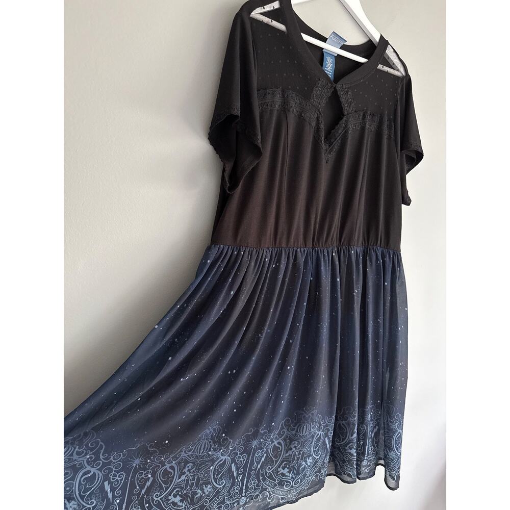 Torrid Harry Potter Women 3 Black Babydoll Dress Whimsigoth Dark Academia Witchy - Picture 5 of 9
